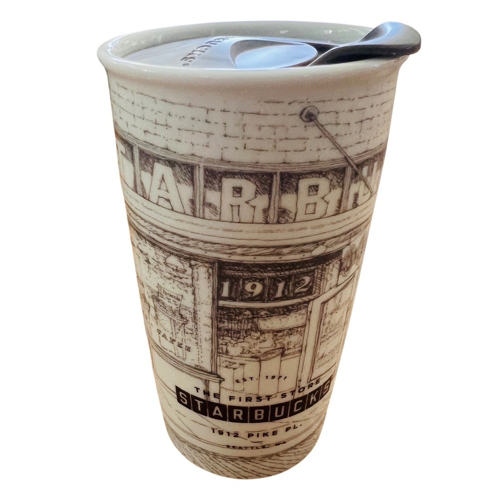 Starbucks 1912 Pike Place First Store Travel Tumbler 2014 NWOT Collectible